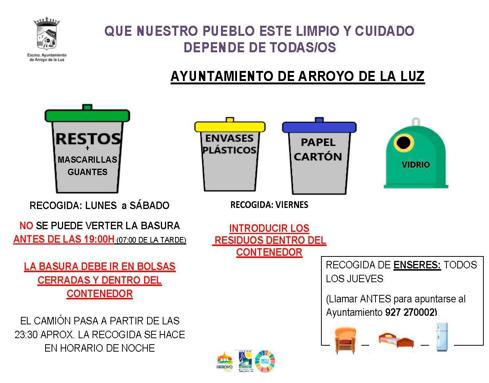 Una nueva campaña del Ayuntamiento arroyano recuerda la forma correcta de reciclar