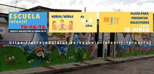El lunes finaliza el plazo de presentación de documentación para la Escuela Infantil Ta-Ca-Tá
