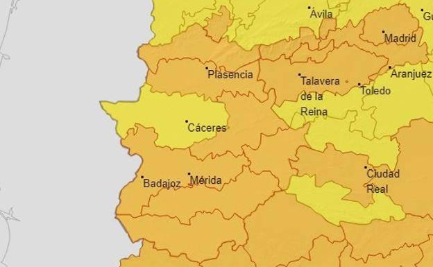 Extremadura permanece este domingo en alerta naranja por temperaturas de hasta 41 grados