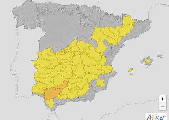 El calor pone este miércoles en riesgo a Extremadura por temperaturas de hasta 38 grados