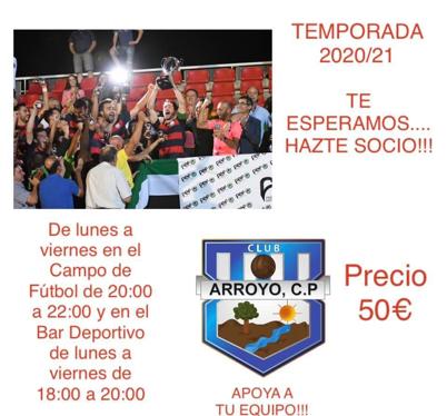 El Arroyo CP anima a los aficionados a hacerse el carnet de socio