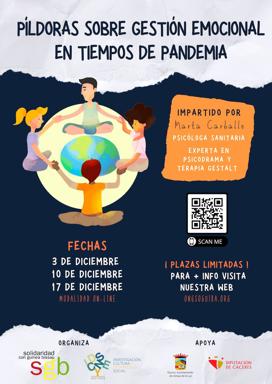 El taller de 'movimiento y emociones' será online para seguridad de los participantes