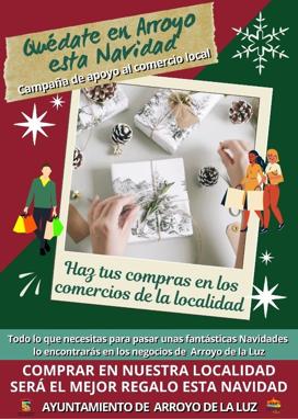 El Ayuntamiento de Arroyo de la Luz lanza una campaña para impulsar las compras navideñas en la localidad