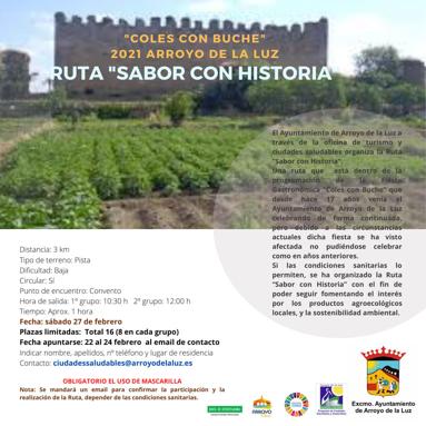 Abierto el plazo para inscribirse en la ruta 'Sabor con historia'