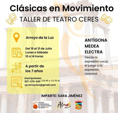 El Corral de Comedias acogerá el taller de teatro Ceres