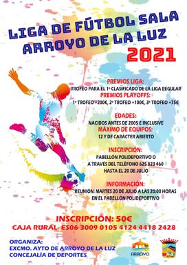 Último día para inscribirse en la Liga de Fútbol Sala 2021