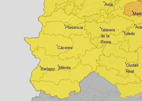 Alerta amarilla por tormentas mañana miércoles
