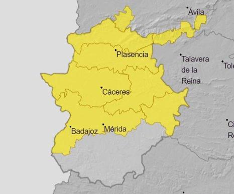 Alerta amarilla por lluvias y tormentas
