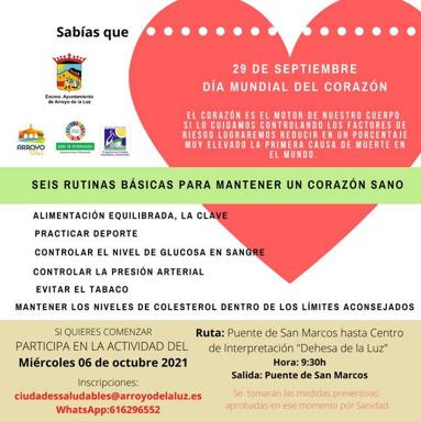 Una ruta senderista para conmemorar el Día Mundial del Corazón