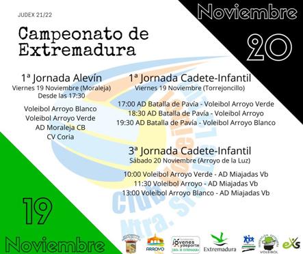 Toda la cantera del Voleibol Arroyo compite este fin de semana