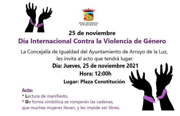 Arroyo de la Luz se une contra la violencia de género