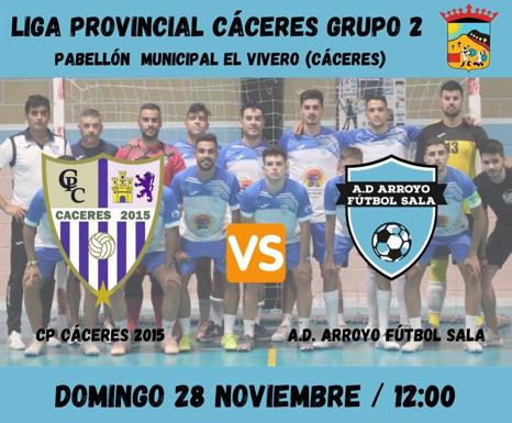El AD Arroyo Fútbol Sala se desplaza para enfrentarse al CP Cáceres 2015