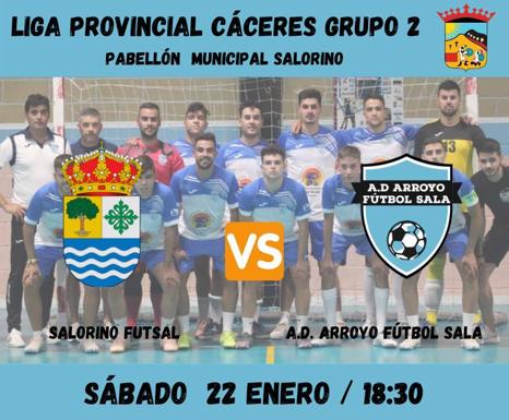 El Arroyo FS se desplaza para enfrentarse al Salorino Futsal