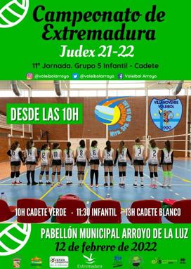 Las infantiles y cadetes del voleibol arroyano enfrentan la 11 jornada de liga