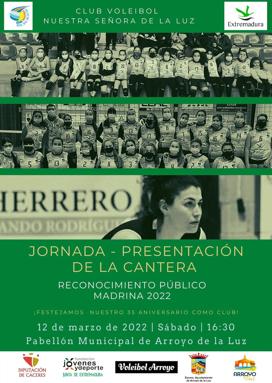 El club de voleibol arroyano prepara la Presentación de la Cantera y de la Madrina 2022