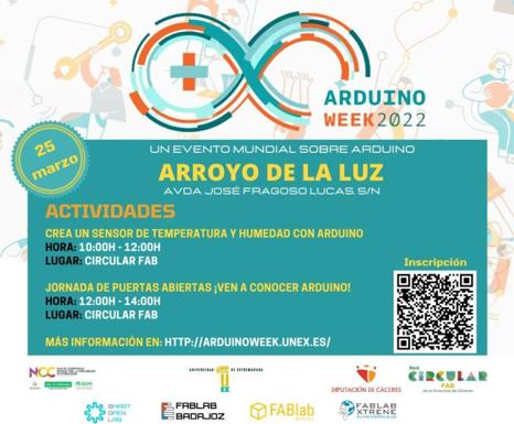 Mañana llega la Arduino Week al Circular FAB de Arroyo de la Luz