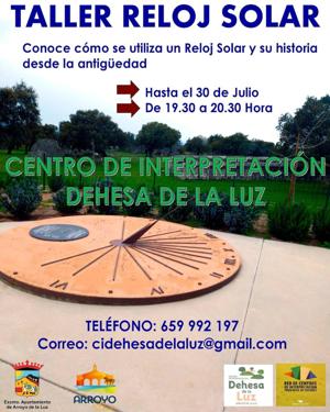 El sábado finaliza el Taller de Reloj Solar