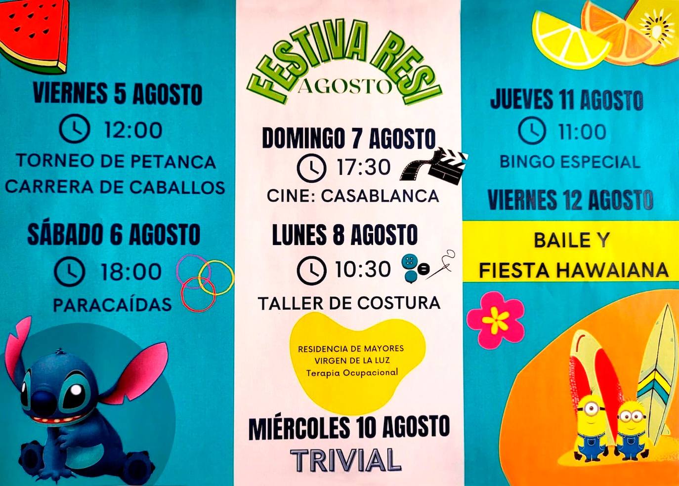 Los mayores de la Residencia Virgen de la Luz disfrutarán con las actividades de Festiva Resi