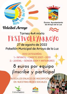 Abiertas las inscripciones para el Torneo Mixto 4x4 Festivoleyarroyo