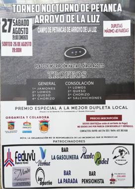 Abiertas las inscripciones para el Torneo Nocturno de Petanca