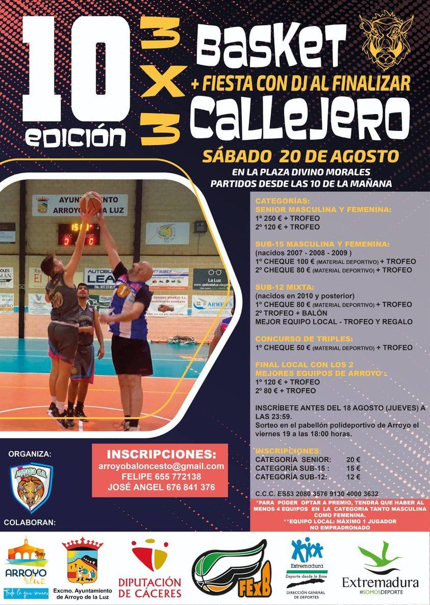 Vuelve el 3×3 de Basket Callejero de Arroyo de la Luz