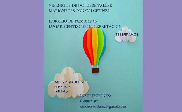 El Centro de Interpretación organiza un taller para niños de Marionetas con Calcetines