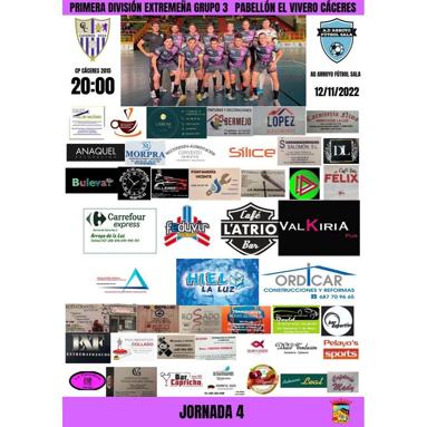 El Arroyo FS se enfrentará en la cuarta jornada al CP Cáceres 2015 'A'