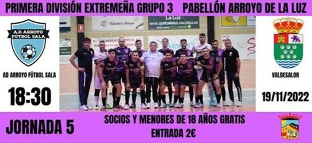 El Arroyo FS recibe al Valdesalor