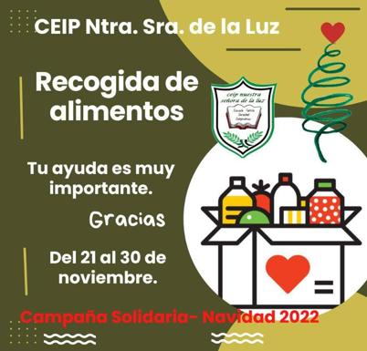 El CEIP Ntra. Sra. de la Luz pone en marcha su tradicional campaña de recogida de alimentos
