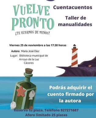 Tarde de cuentacuentos y manualidades con 'Vuelve pronto, ¡Te echamos de menos¡' en la biblioteca