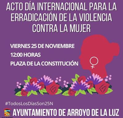 Arroyo se suma a los actos para la Eliminación de la Violencia contra las Mujeres
