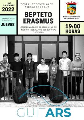 El Corral de Comedias acogerá un concierto del septeto Erasmus del Conservatorio Hermanos Berzosa de Cáceres