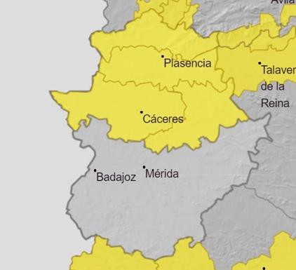 La provincia de Cáceres sigue en alerta por lluvias