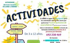 Nueva quincena de actividades ocio-culturales del Centro Joven Miguel Ángel Blanco