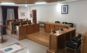 Salón de Plenos del Ayuntamiento de Calamonte. 
