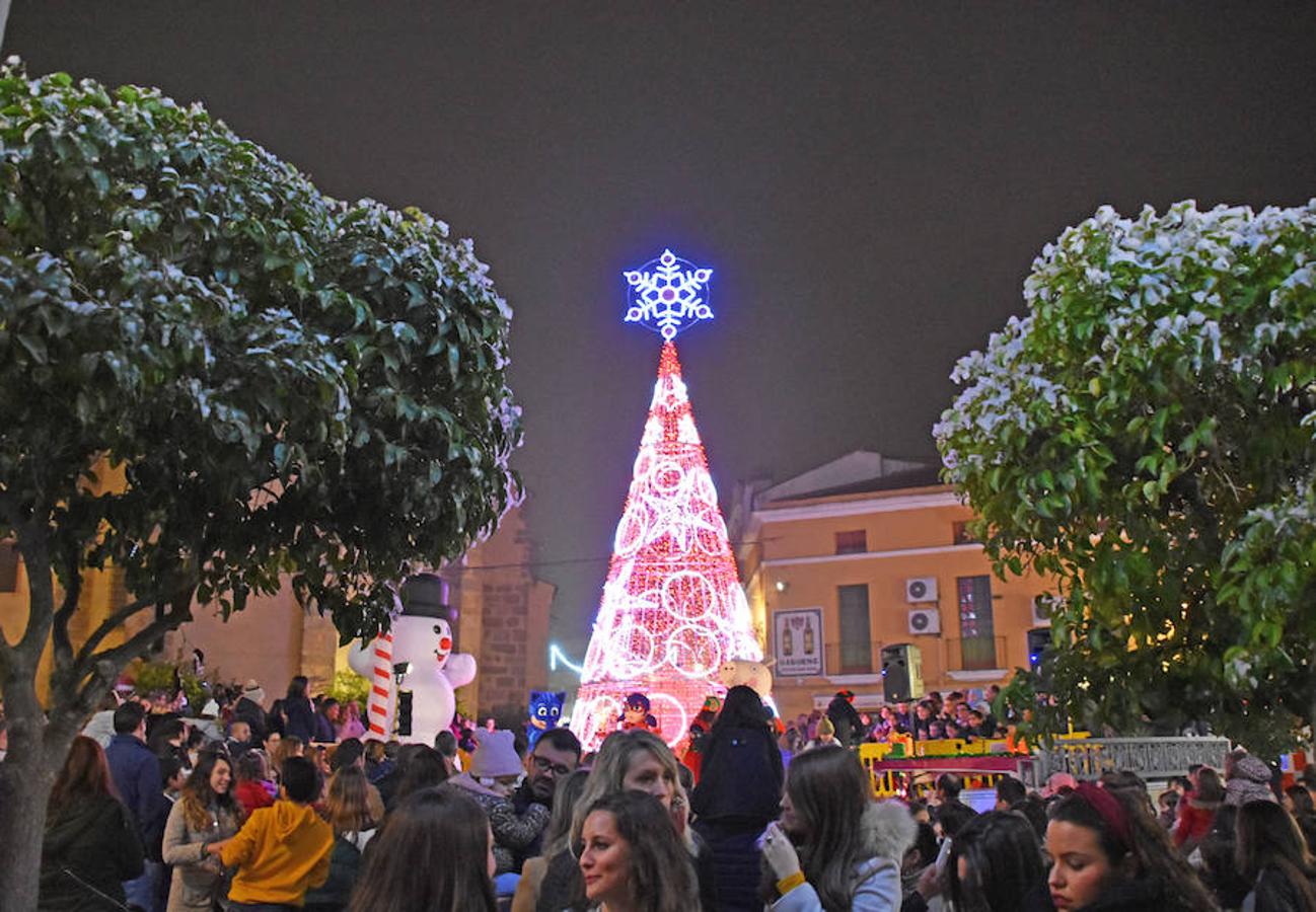 El gran árbol de la plaza vuelve a destacar en el alumbrado navideño