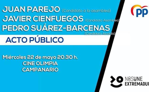 Acto central de campaña del PP, este miércoles en el teatro Olimpia