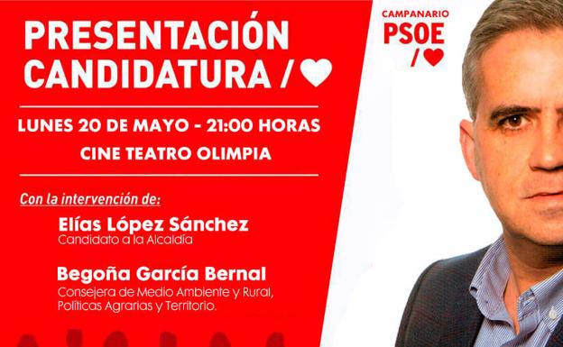 Acto central de campaña del PSOE, hoy lunes en el teatro Olimpia