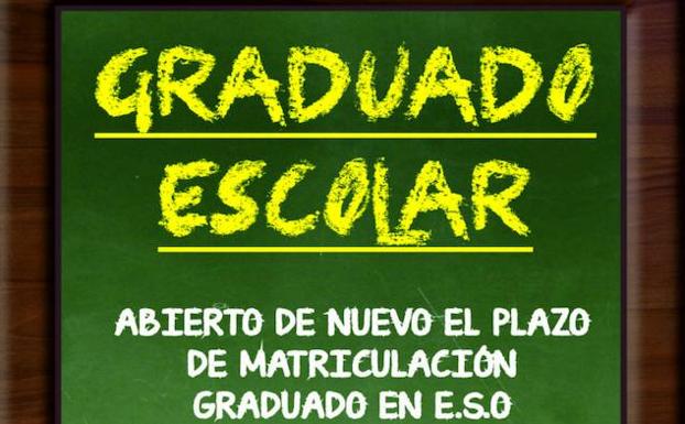Abierto el plazo para graduarse en la ESO