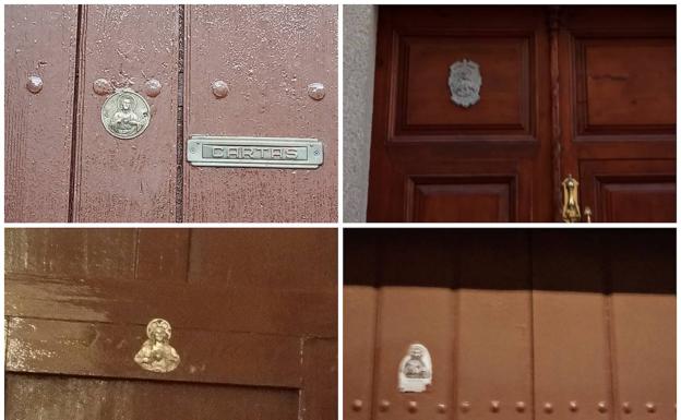 Viejas placas del Corazón de Jesús en las puertas de nuestros domicilios