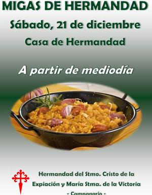 La Hermandad del Cristo de la Expiación organiza su comida de Navidad el 21 de diciembre
