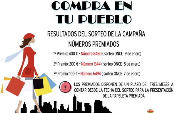 Se busca a los ganadores del sorteo de la campaña 'Compra en tu pueblo'