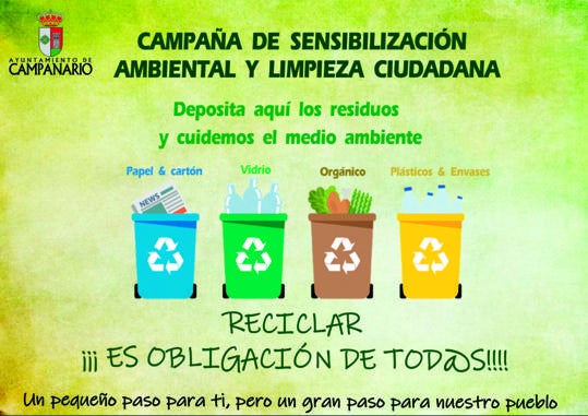 Una campaña medioambiental invita a usar correctamente los distintos tipos de contenedores