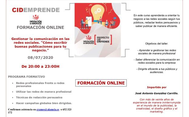 Un taller enseña a gestionar la comunicación en las redes sociales de forma eficiente