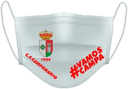 El C.F. Campanario tiene a la venta mascarillas oficiales con los colores del club
