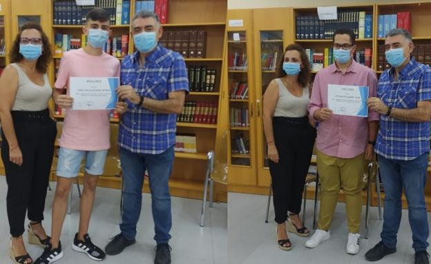 Rodrigo Gallardo y José Luis Blázquez son reconocidos por el AMPA por tener el mejor expediente