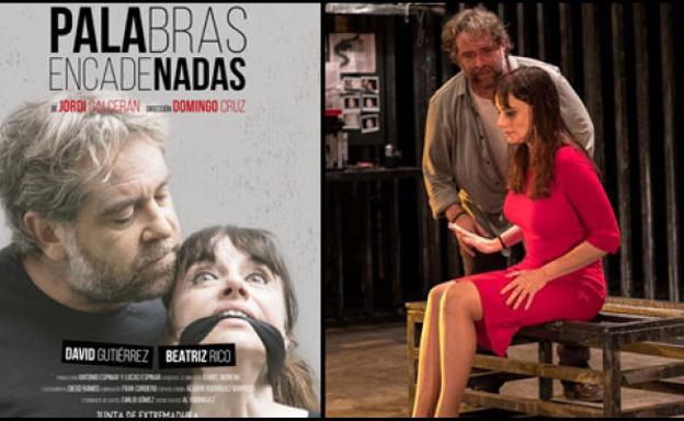 Los actores Beatriz Rico y David Gutiérrez protagonizan la obra teatral 'Palabras encadenadas'