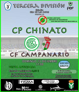 El Campanario jugará frente al Chinato este domingo en Malpartida de Plasencia