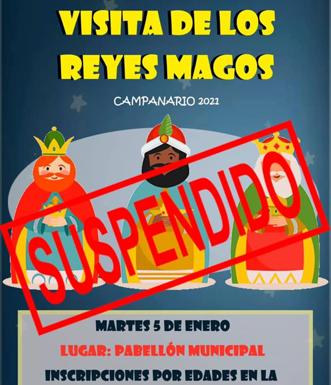 La visita de los Reyes Magos al pabellón el 5 de enero queda suspendida como medida preventiva