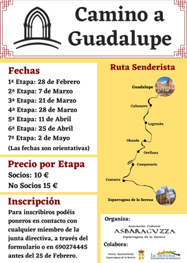 La Asociación Asbaraguzza prepara una peregrinación a Guadalupe que pasa por Campanario